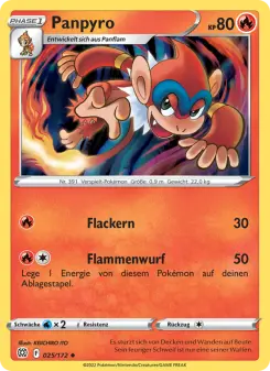 Pokémon-Karte Panpyro 025/172
