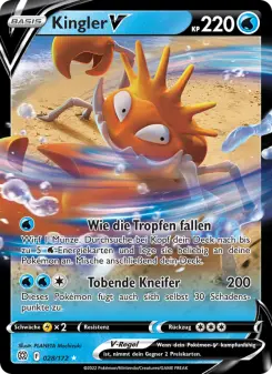 Pokémon-Karte Kingler V 028/172