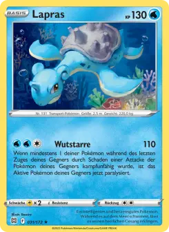 Pokémon-Karte Lapras 031/172
