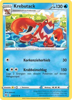 Pokémon-Karte Krebutack 033/172