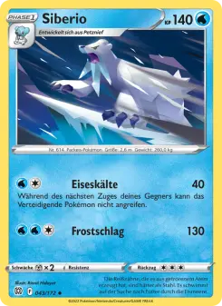 Pokémon-Karte Siberio 043/172