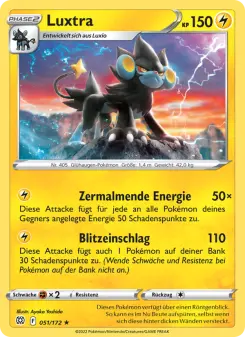 Pokémon-Karte Luxtra 051/172