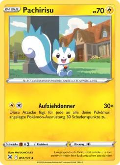 Pokémon-Karte Pachirisu 052/172