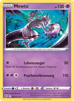 Pokémon-Karte Mewtu 056/172