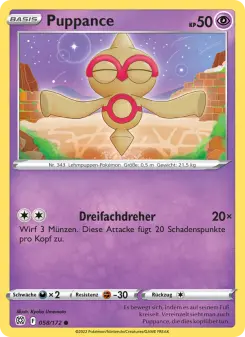 Pokémon-Karte Puppance 058/172