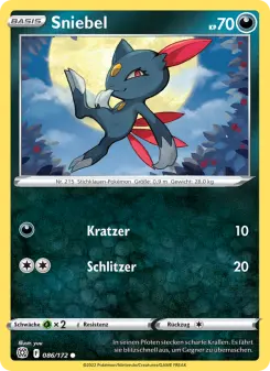 Pokémon-Karte Sniebel 086/172
