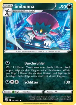 Pokémon-Karte Snibunna 087/172