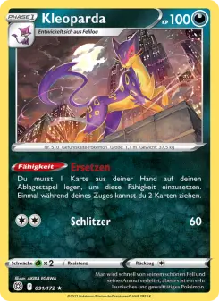 Pokémon-Karte Kleoparda 091/172