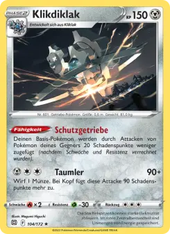 Pokémon-Karte Klikdiklak 104/172