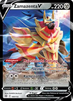 Pokémon-Karte Zamazenta V 105/172