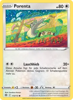 Pokémon-Karte Porenta 115/172