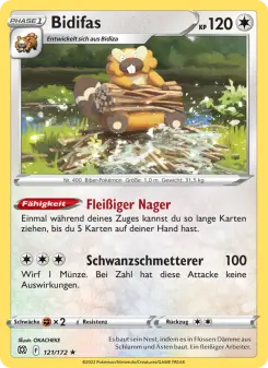 Pokémon-Karte Bidifas 121/172