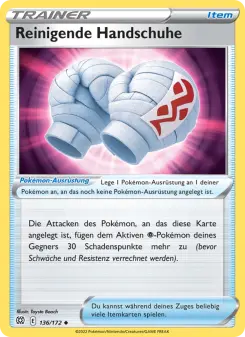 Pokémon-Karte Reinigende Handschuhe 136/172