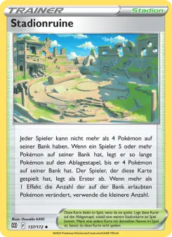 Pokémon-Karte Stadionruine 137/172
