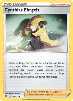 Pokémon-Karte Cynthias Ehrgeiz 138/172