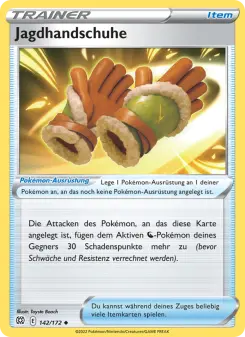 Pokémon-Karte Jagdhandschuhe 142/172