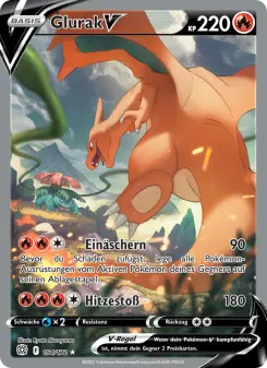 Pokémon-Karte Glurak V 154/172