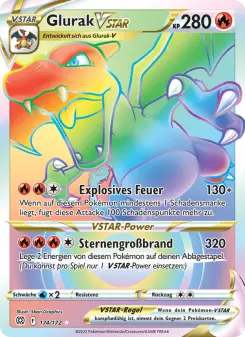 Pokémon-Karte Glurak VSTAR 174/172