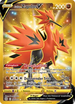 Pokémon-Karte Galar-Zapdos V 182/172
