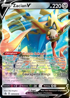Pokémon-Karte Zacian V SWSH018