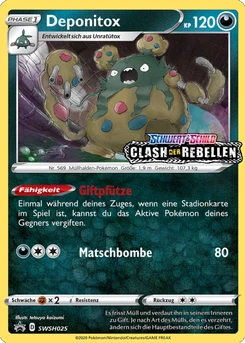Pokémon-Karte Deponitox SWSH025