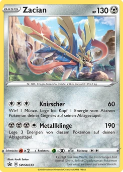 Pokémon-Karte Zacian SWSH033