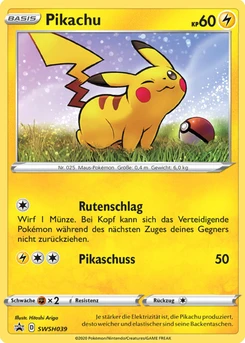 Pokémon-Karte Pikachu SWSH039