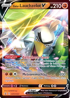Pokémon-Karte Galar-Lauchzelot V SWSH043