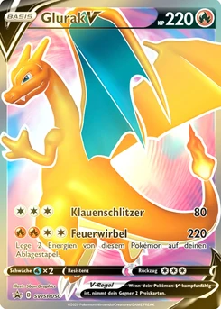 Pokémon-Karte Glurak V SWSH050