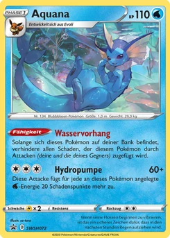 Pokémon-Karte Aquana SWSH072