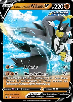 Pokémon-Karte Fließender-Angriff-Wulaosu V SWSH107