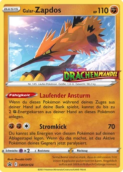 Pokémon-Karte Galar-Zapdos SWSH124