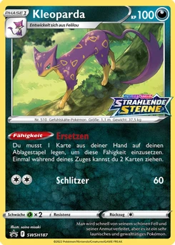 Pokémon-Karte Kleoparda SWSH187