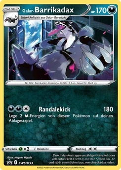 Pokémon-Karte Galar-Barrikadax SWSH193