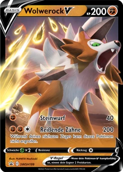 Pokémon-Karte Wolwerock V SWSH199