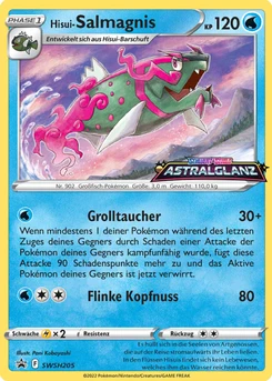 Pokémon-Karte Hisui-Salmagnis SWSH205