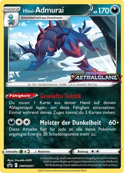 Pokémon-Karte Hisui-Admurai SWSH207