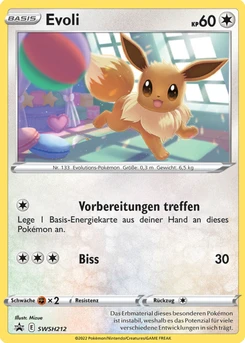Pokémon-Karte Evoli SWSH212