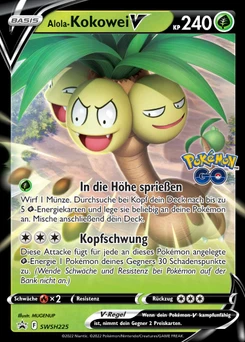 Pokémon-Karte Alola-Kokowei V SWSH225