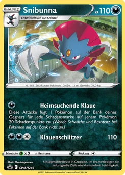 Pokémon-Karte Snibunna SWSH246