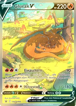 Pokémon-Karte Glurak V SWSH260