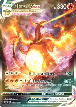Pokémon-Karte Glurak VMAX SWSH261