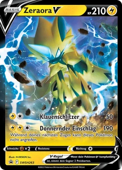 Pokémon-Karte Zeraora V SWSH263