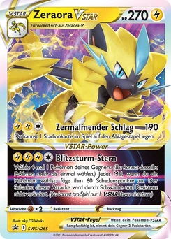 Pokémon-Karte Zeraora VSTAR SWSH265