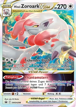 Pokémon-Karte Hisui-Zoroark VSTAR SWSH298