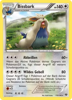 Pokémon-Karte Bissbark 110/146