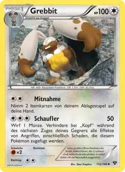 Pokémon-Karte Grebbit 112/146