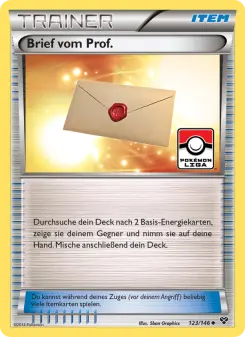 Pokémon-Karte Brief vom Prof. 123/146