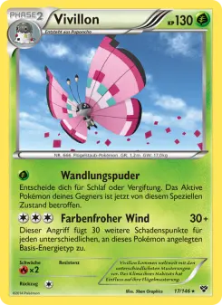 Pokémon-Karte Vivillon 017/146