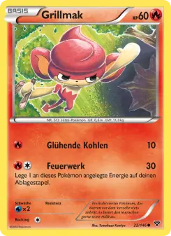 Pokémon-Karte Grillmak 022/146